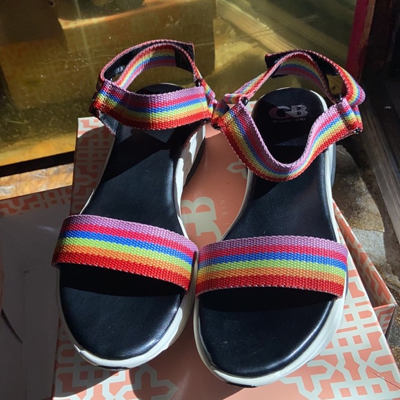 Gianni Bini Straight-Fire Rainbow 8.5 2” 🌈 - Picture 1 of 9